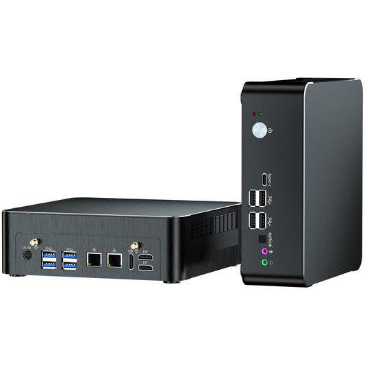 Mini PC i9, Desktop Computer with Core i9-9880H (Upto 4.8GHz), 2*HDMI, 1*DP, Dual 2.5G LAN, Optical, Wi-Fi 6E, Windows 11 Pro