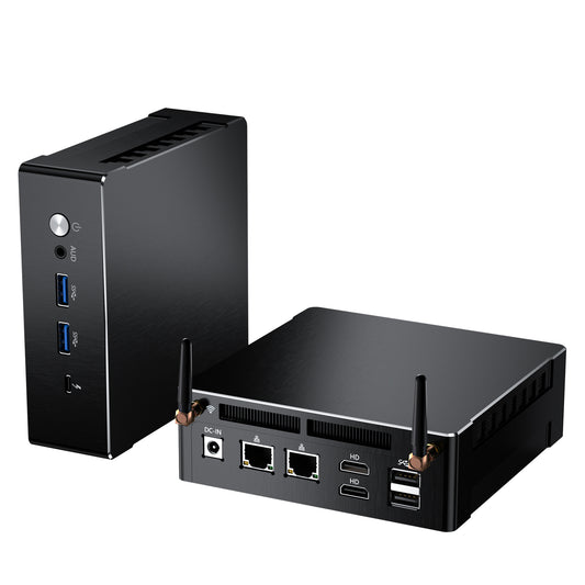 AI Mini PC with R9-7940HS/ R7-7840HS/ R9-6900HX , Radeon 780M/680M Graphics, 2.5G LAN, 2*HDMI, 1*USB-C, Wi-Fi 6e, Windows 11 Pro